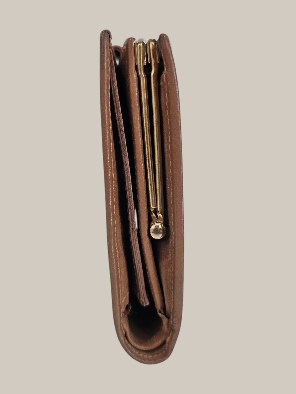 CELINE Brown Triomphe Canvas Leather Wallet - Picture 9 of 16